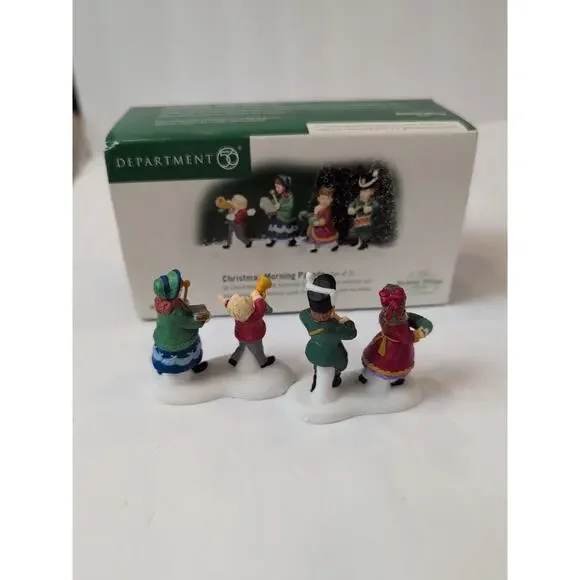 Department 56 Christmas Morning Parade 58575 Dickens Village Set Of 2 With Box - Picture 5 of 7